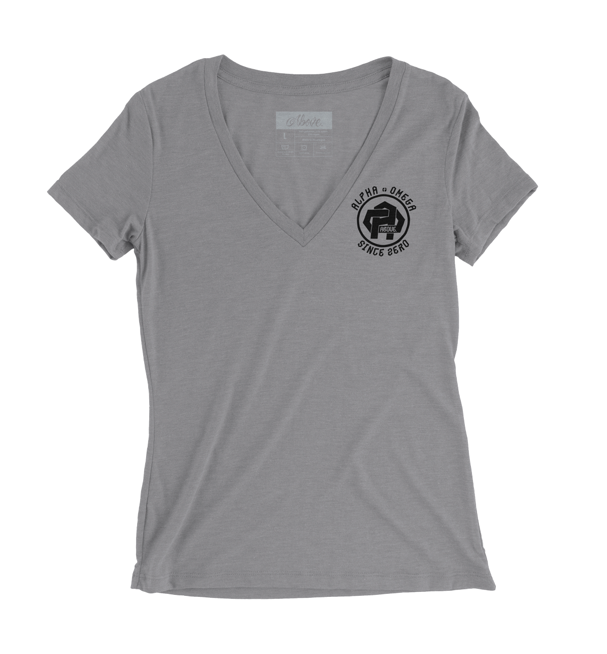 A&O MONOGRAM BLACK- Ladies Grey Tri-Blend